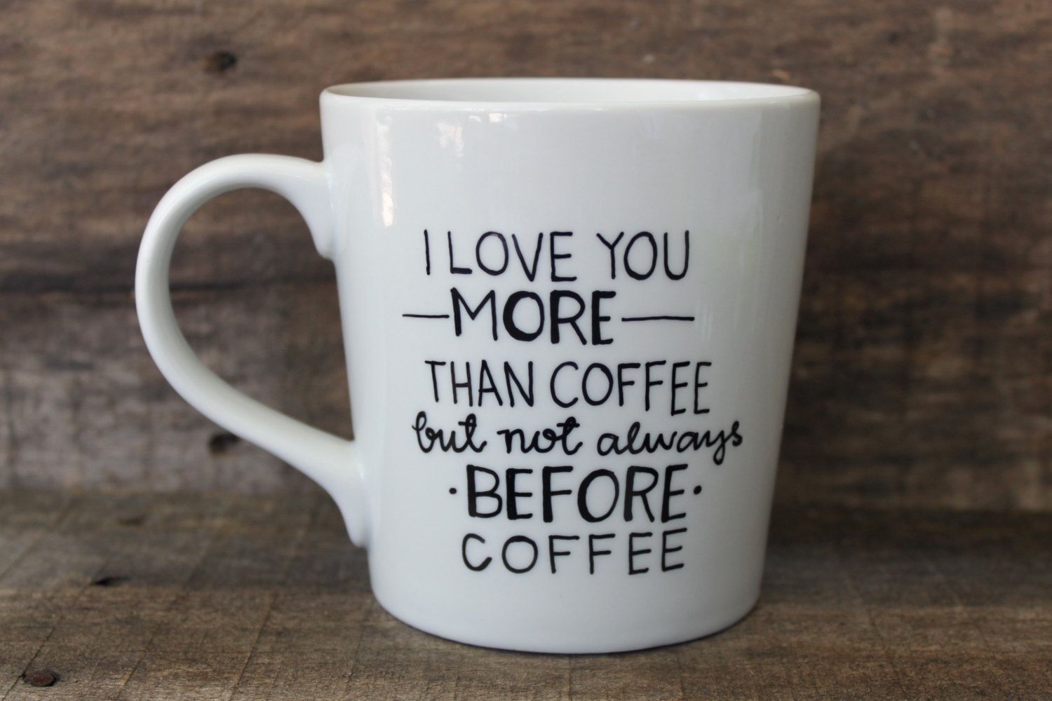 Valentine's gifts for him under 50: Love you more than coffee… | Morning Sunshine Shop on Etsy