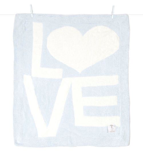 Valentine's gifts for babies: LOVE blanket by Little Giraffe