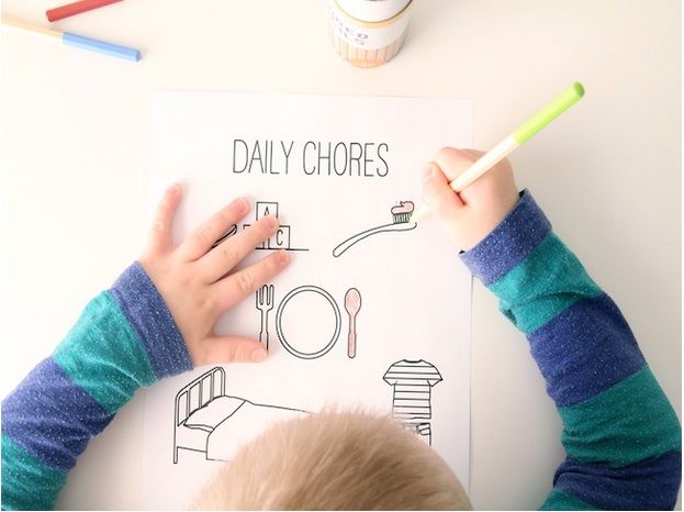 Preschool Printable Chore Chart by And We Play