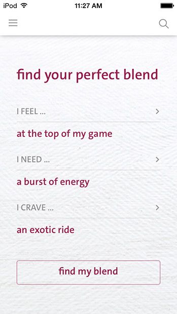 Fun search functionality in The Blender Girl Smoothies app