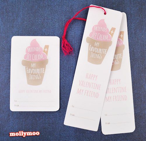 Free printable Valentine bookmark by Molly Moo Crafts