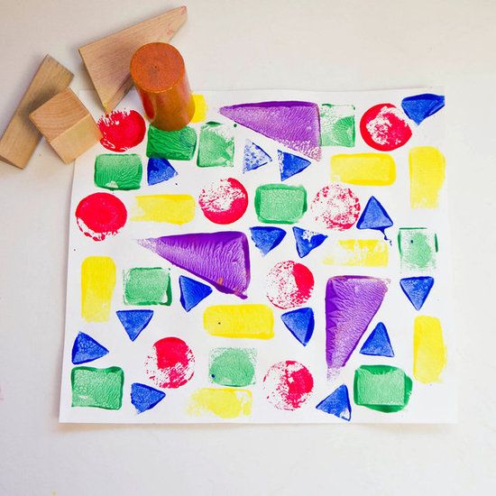 Educational activities for kids: Shape art by Pop Sugar
