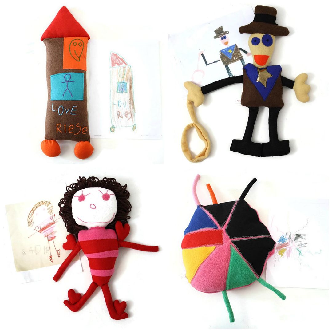 Custom gifts for mom: Custom doll from a child’s drawing from dolls n all