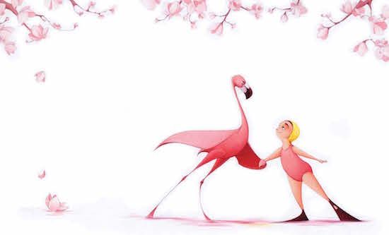 Valentine's gifts for babies: Flora and the Flamingo book by Molly Idle
