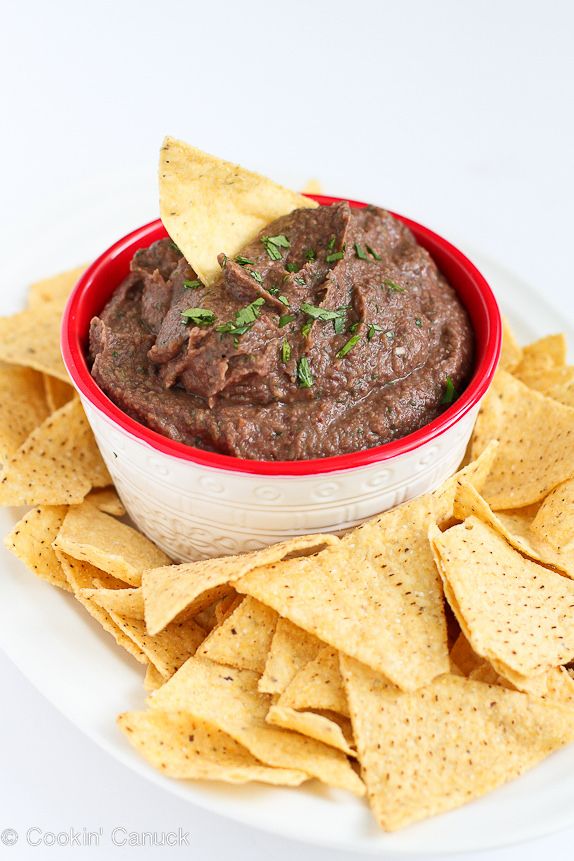 Healthy game day food: 5-Minute Black Bean Dip | Cookin' Canuck