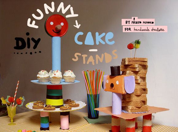 Kitchen projects to do with kids: Silly DIY Cake Stands | Handmade Charlotte