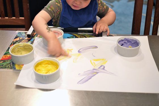 Kitchen projects to do with kids: Make edible finger paint | One Hungry Mama