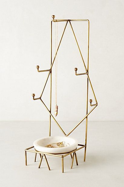 The gorgeous Radial Jewelry Stand at Anthropologie is a great modern necklace storage idea