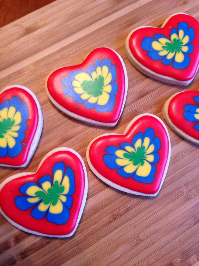 Cool Valentine's cookies: Tie-dyed heart cookies from Heidi's Sweet Shoppe