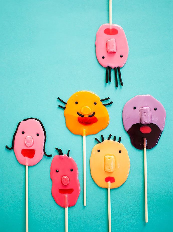 Food craft fun: Silly Face DIY lollipops and other easy lollipop recipes you can make with kids | Super Make It