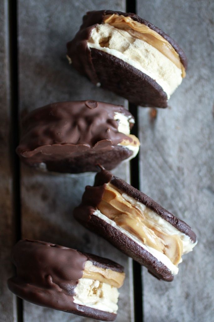 Make Chocolate Dipped Peanut Butter Oreo Mocha Ice Cream Sandwiches for National Ice Cream Day—or whenever | Half Baked Harvest