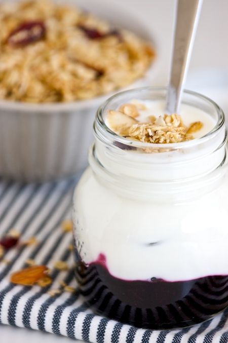 DIY fruit on the bottom yogurt makes an awesome healthy, make-ahead breakfast recipe | Simple Bites