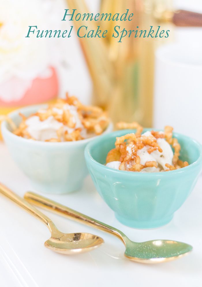 Homemade Funnel Cake Sprinkles perfect for topping ice cream | The Crafted Life