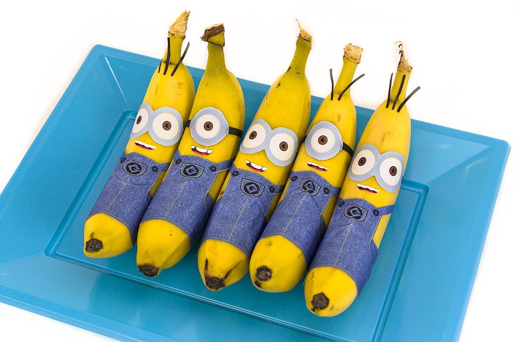 Minions treat recipes: Minions bananas with free printable | Party Delights