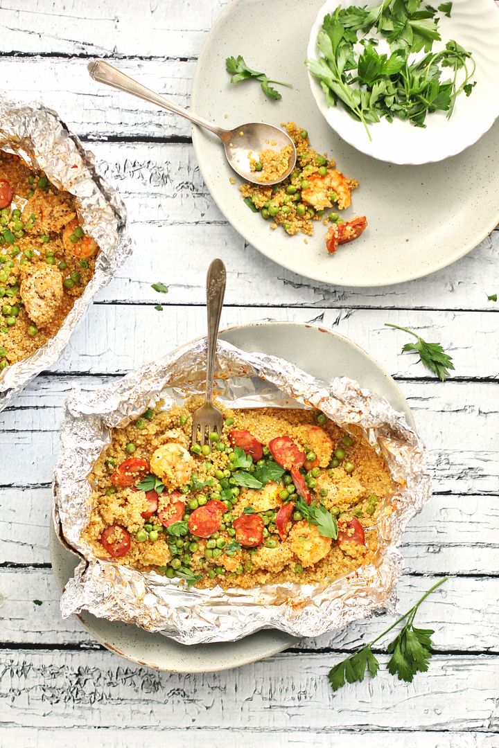 Best camping recipes: Quinoa Paella Foil Packs | Ricotta and Radishes
