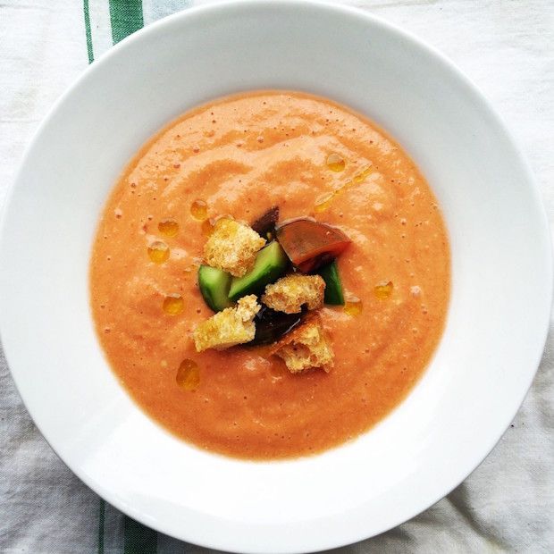 Great gazpacho recipes: Cream Vegan Gazpacho that gets its creaminess from protein-rich almonds | No Milky Whey