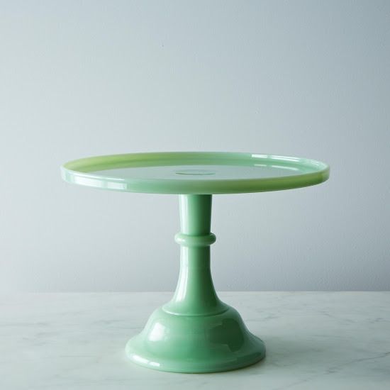 Modern cake stands: Timeless Jadeite cake stand that can go classic or contemporary | Food52
