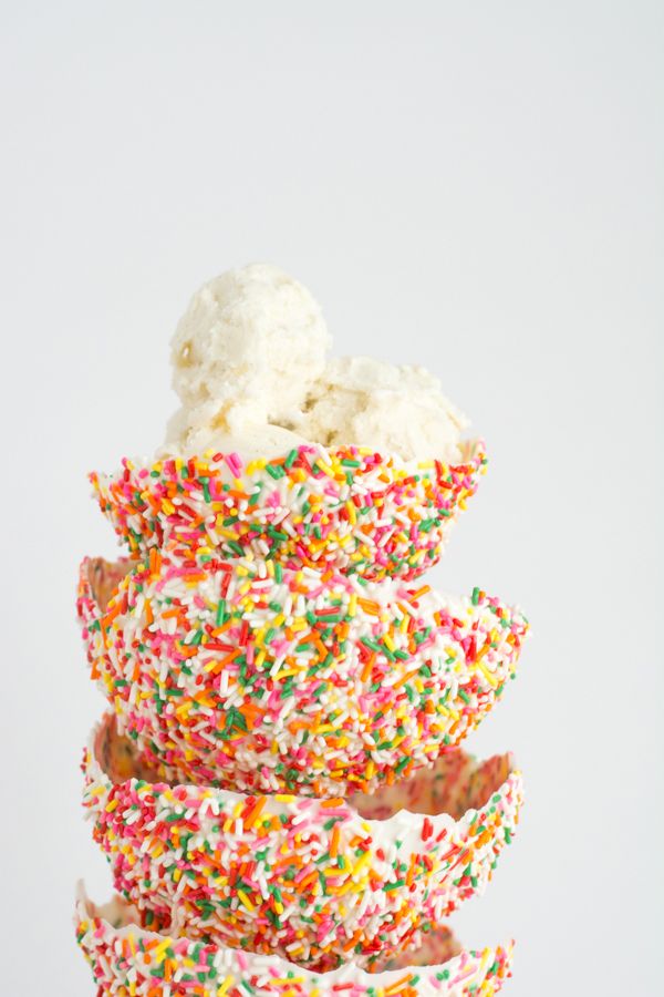 Homemade ice cream treats: Edible sprinkles ice cream bowls | This Heart of Mine