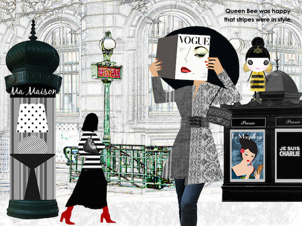 You can't have Paris without fashion: Queen Bee in Paris app by Happy Dandelion