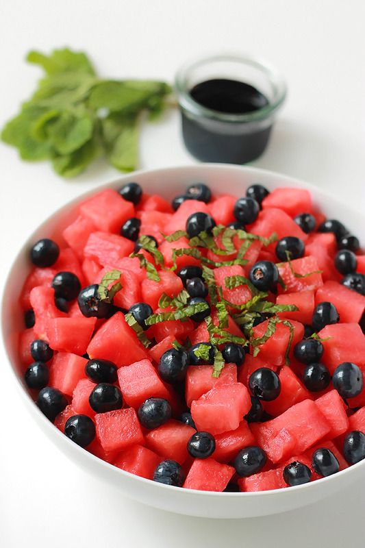 4th of July dessert recipes for a crowd: Watermelon Blueberry Salad | The Whole Serving