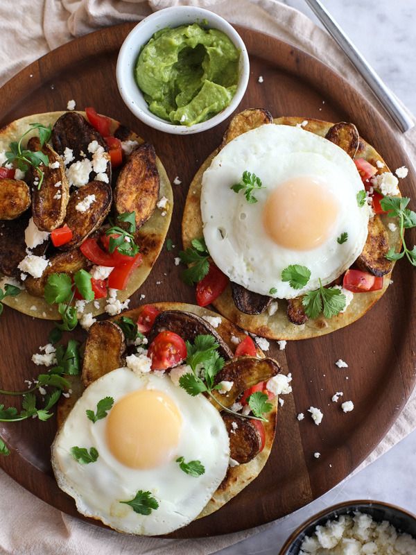 Breakfast tacos recipe: Breakfast Tostadas by Scarletta Bakes from FoodieCrush