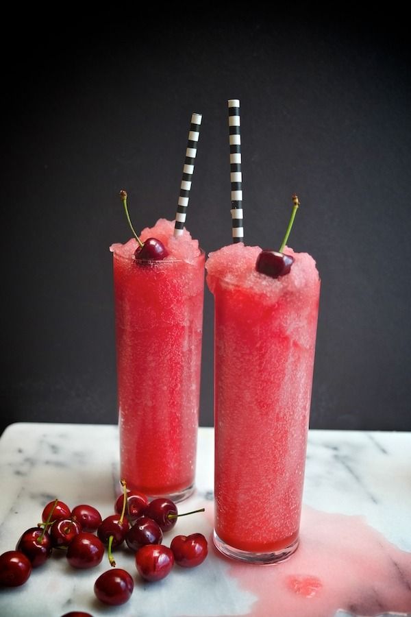 Cherry mocktail and cocktail recipes: Boozy Cherry Slushies also delicious without alcohol | Shutterbean