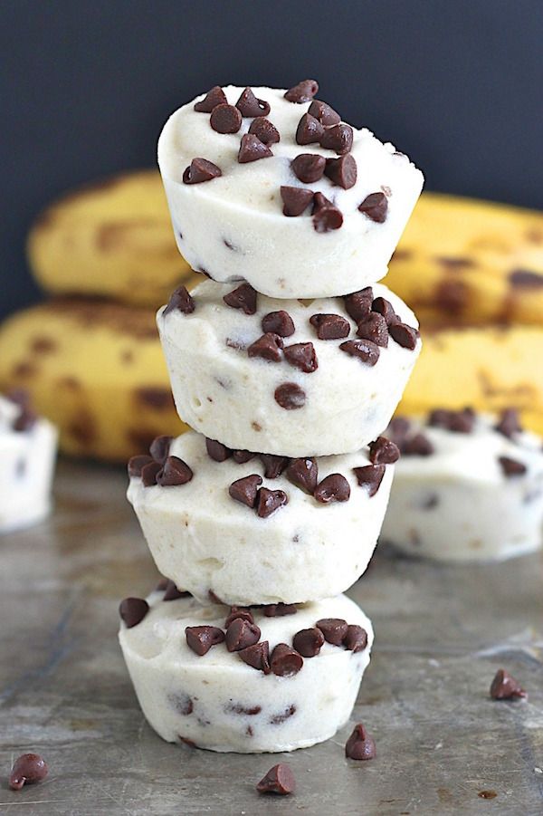 3-ingredient snack recipes: Banana and chocolate chip ice cream bites | The Baker Mama
