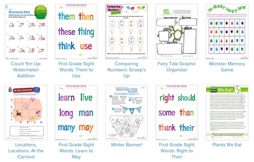 Educational activities for kids: Education.com worksheets