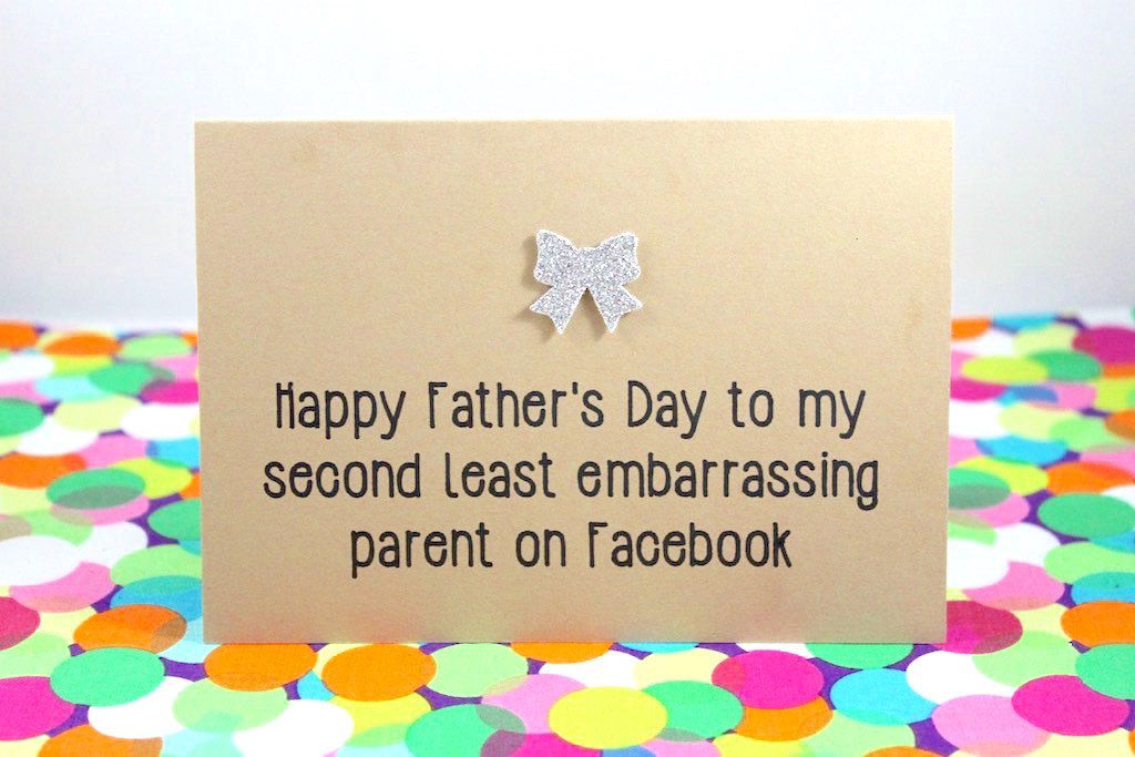 Funny Father's Day cards: Embarrassing Parent on Facebook at Bettie Confetti