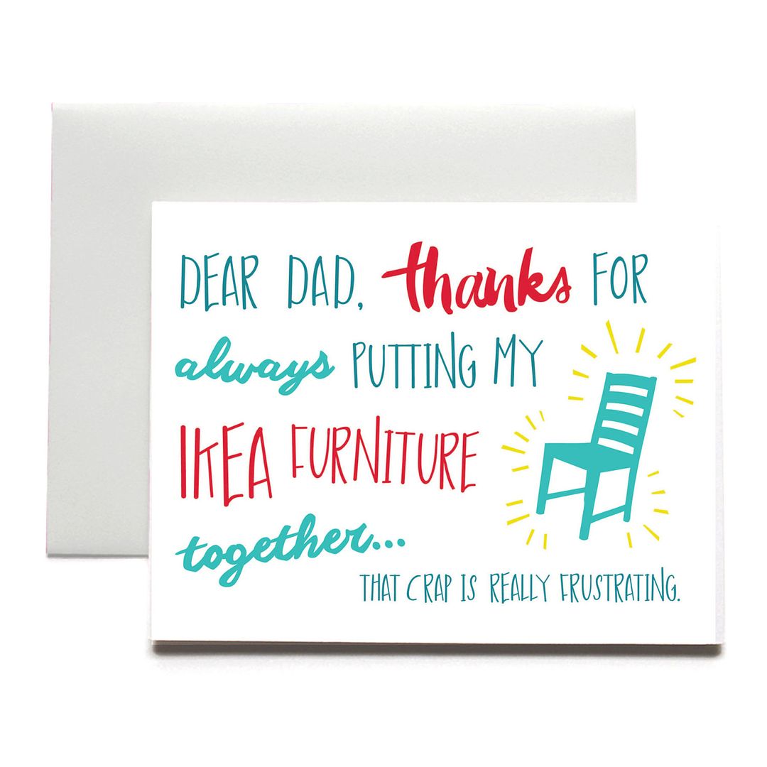 Funny Father's Day cards: IKEA furniture at R Born and Raised