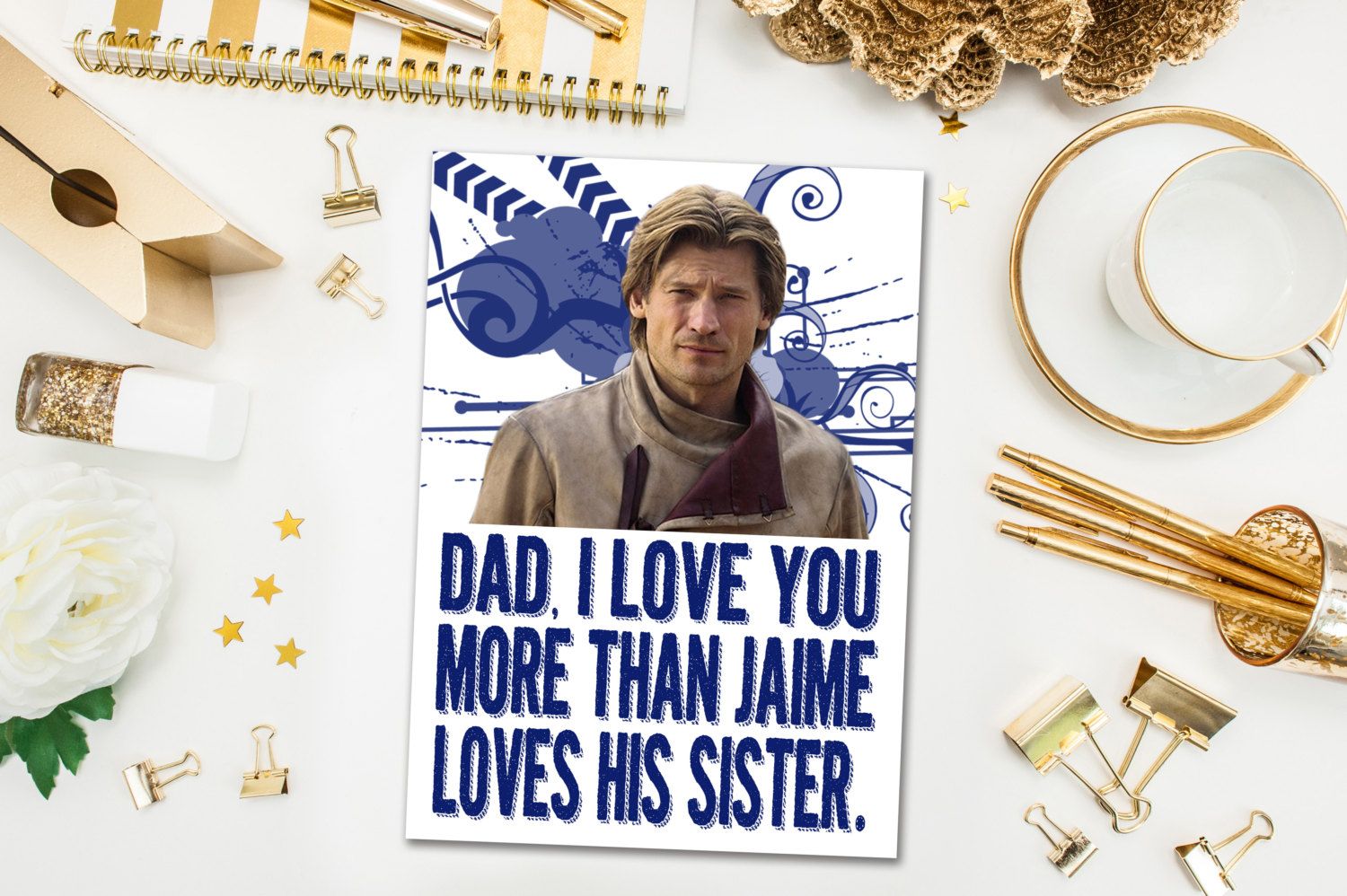 Funny Father's Day cards: Jaime Lannister Card at Everyburg Design