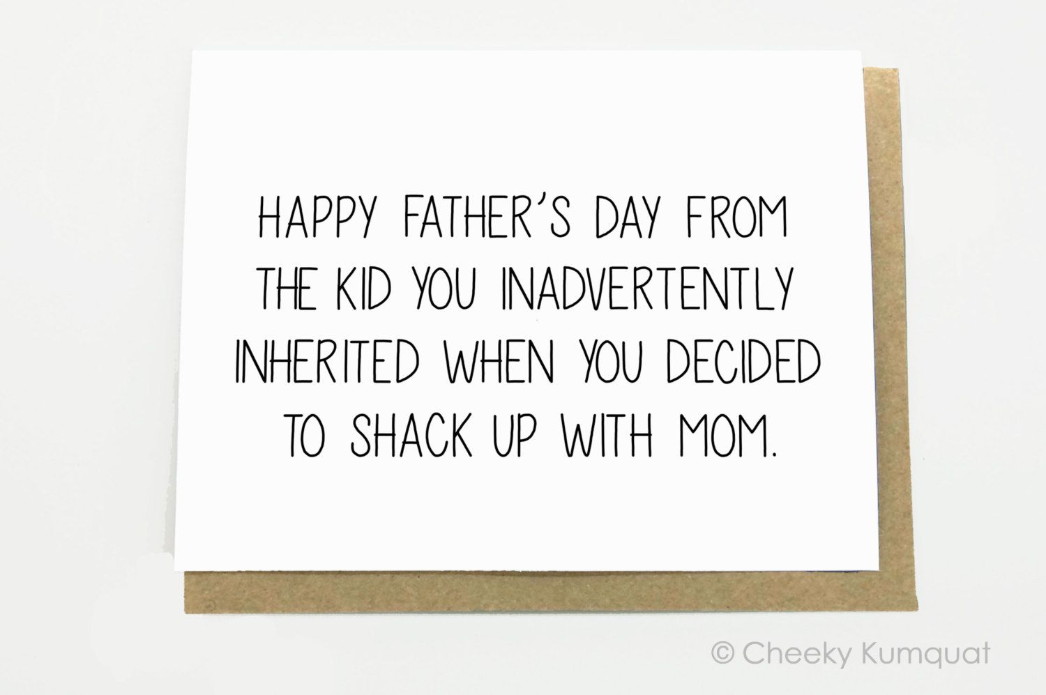 Funny Father's Day cards: Stepdad card at Cheeky Kumquat