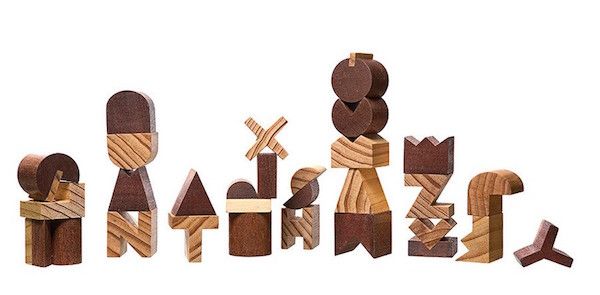 The wooden alphabet blocks by Pat Kim for Areaware are so fun