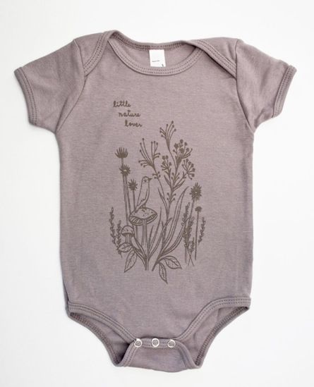 Cute  gender-neutral nature lover onesie for babies at boygirlparty
