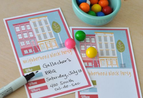 Block party ideas: Save money with free, printable invitations from Echo Park Paper Blog