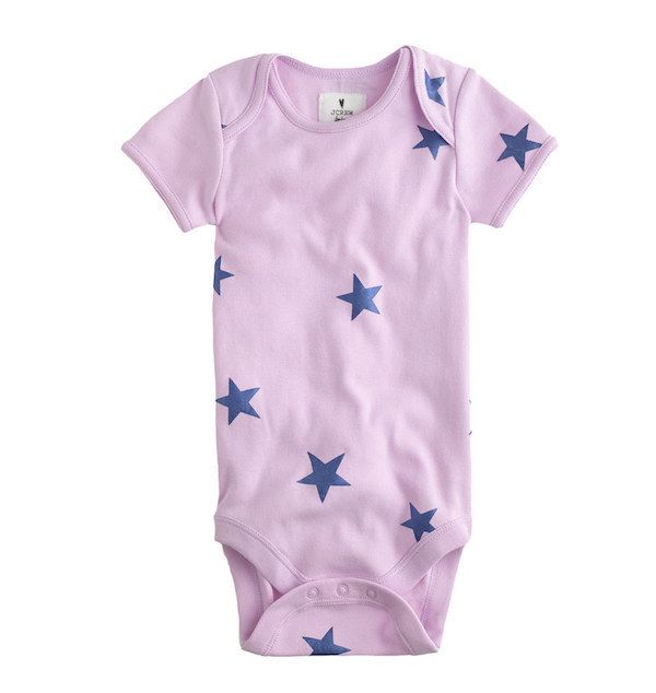The cutest baby clothes with stars | star patterned onesie from J. Crew