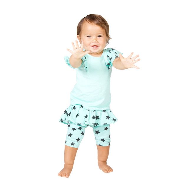 Cute baby Flutter shirt and leggings with stars from Joah Love