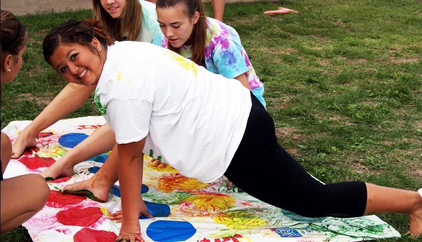 Messy play for teens: Paint Twister game from A Diva's Dabbles