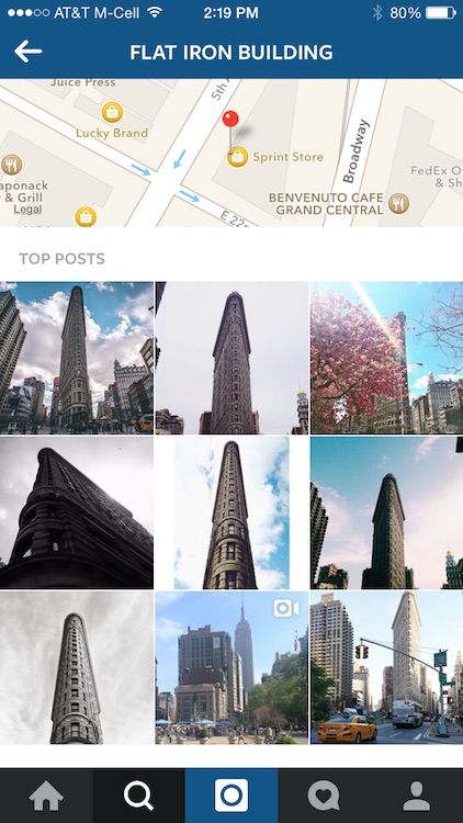 Instagram 7.0 update | search by location feature