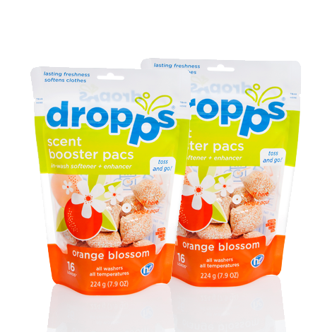 Dropps In-Wash boosters in Orange Blossom