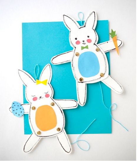 Easter Bunny Puppets from Oh Happy Day for Pottery Barn Kids