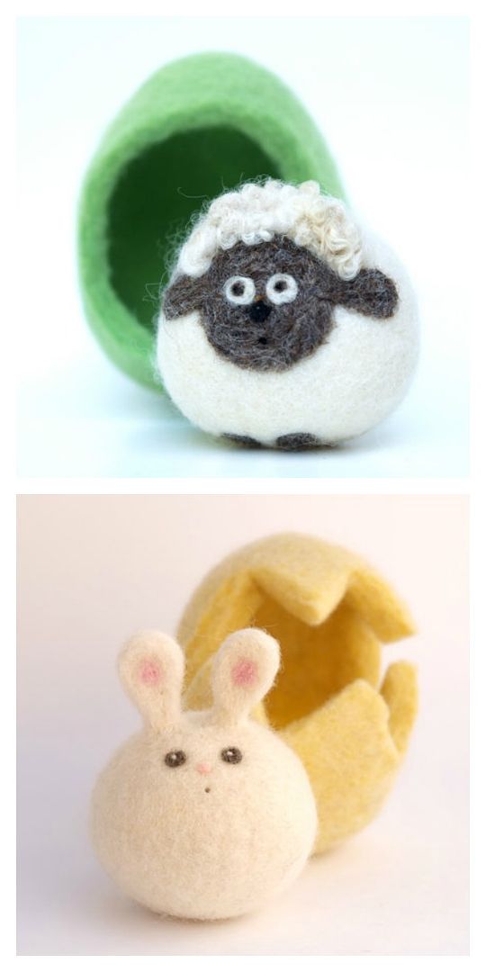 Easter basket gifts | adorable felted wool animals by Fairy Folk
