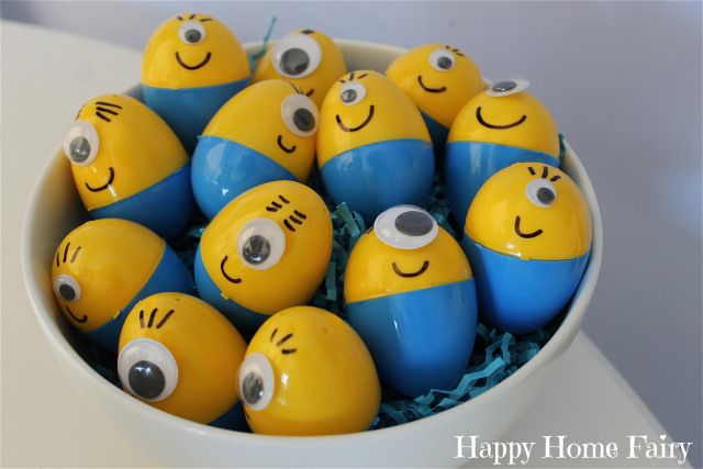 Minion plastic Easter Eggs by Happy Home Fairy