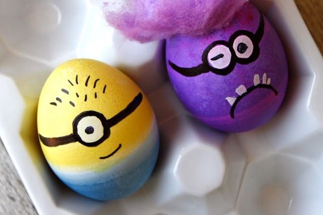 Minion decorated Easter Eggs by We Have Aars