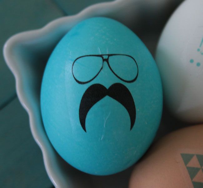 Hipster Easter Eggs with mustaches by It's Always Autumn