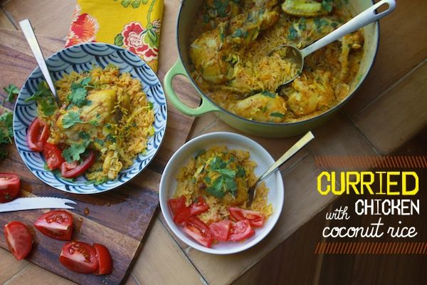 Curried Chicken with Coconut Rice one-pot recipe | Shutterbean