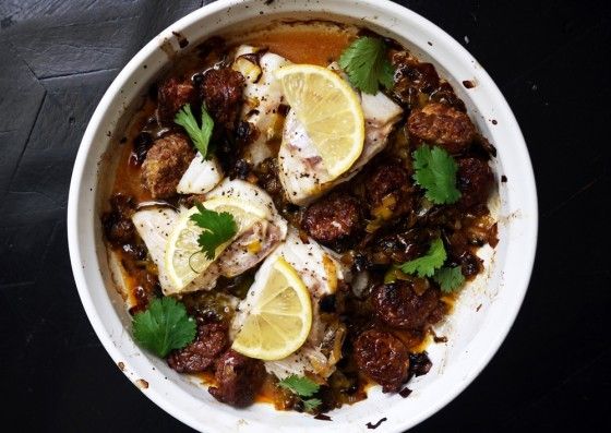 Cod with Chorizo and Leeks: Easy one pot recipe  | One Hungry Mama