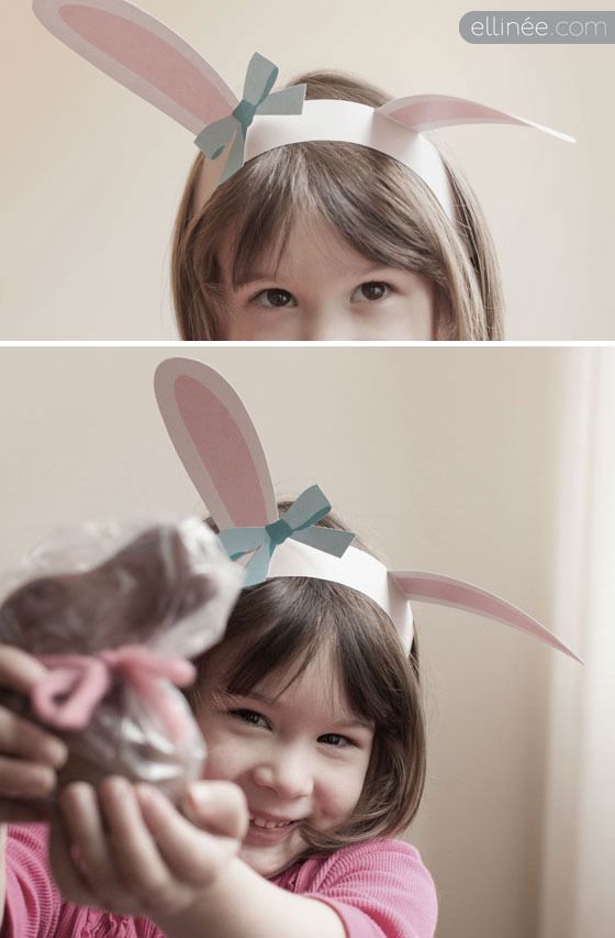 Free Printable Easter Bunny Ears from The Elli Blog