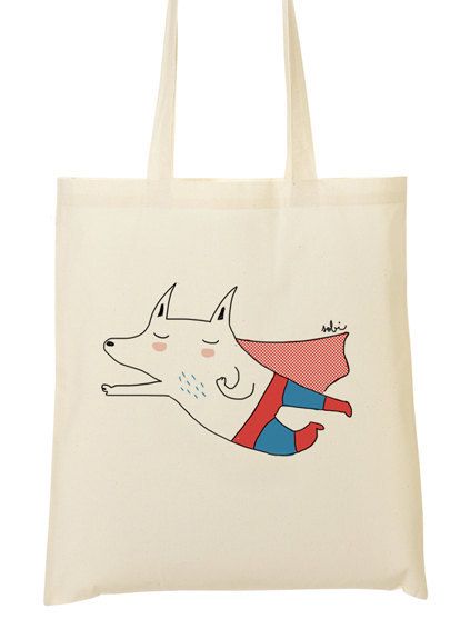 Superman illustrated tote bag from Sobiegraphie