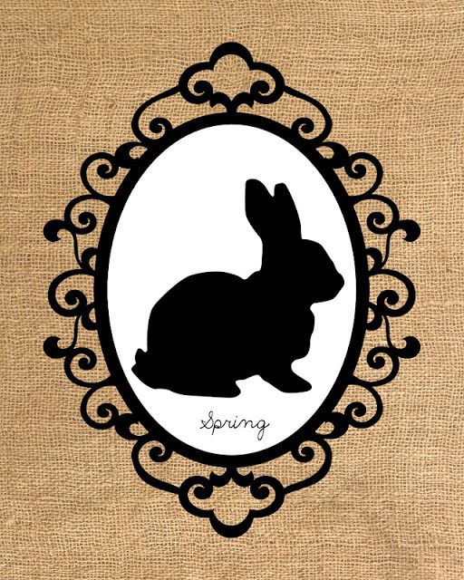 Easter bunny silhouette